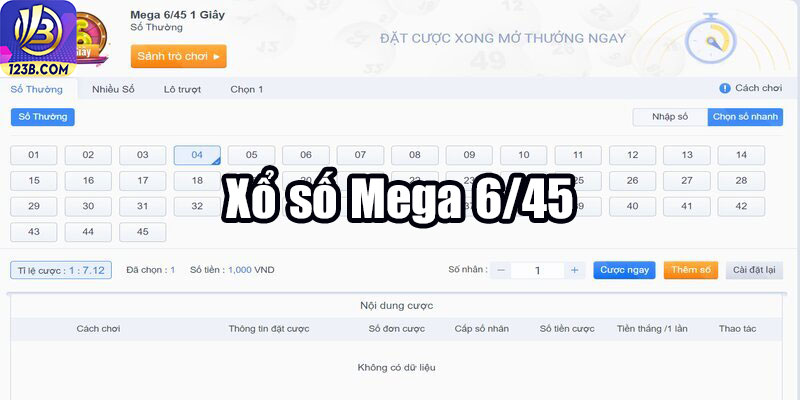 Xổ số Mega 6/45