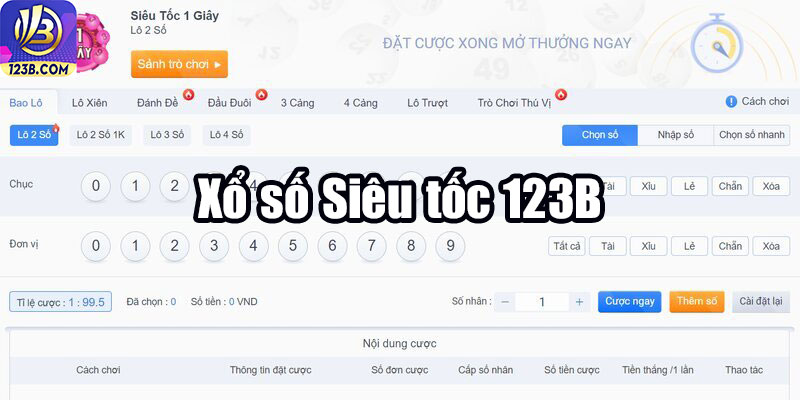 Xổ số Siêu tốc 123B